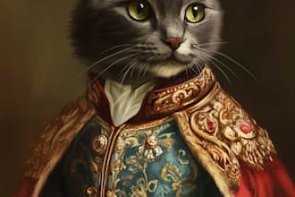 create a custom watercolor pet portrait or pet painting