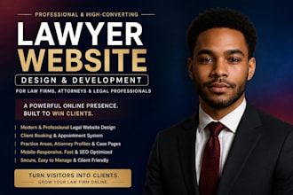 build lawyer website, attorney website, legal, law firm with client booking