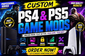 create custom ps4 and ps5 game mods for your playstation games