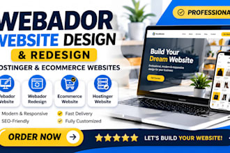 design webador website, webador redesign, hostinger website design
