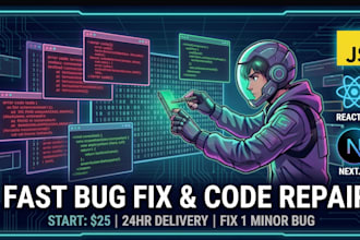 fix bugs in react, next js, node js javascript