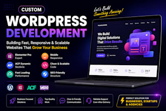 develop a custom wordpress website with elementor and acf
