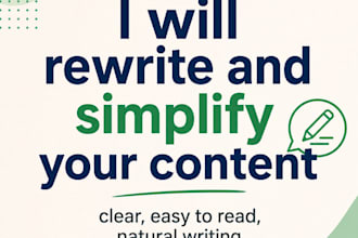 rewrite and simplify your content to make it clear and easy to understand