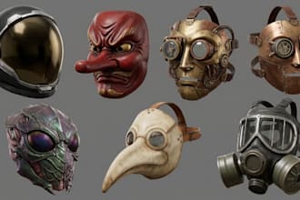 sculpt 3d print and paint ship mask stl 3d helment cosplay armor halloween mask