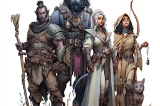 illustrate your dungeons and dragons rpg character or party