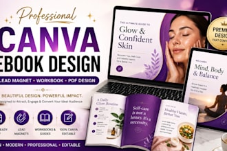 design canva ebook on beauty skincare, health and wellness