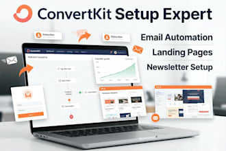 setup convertkit subscriber, convertkit automation kit newsletter landing page