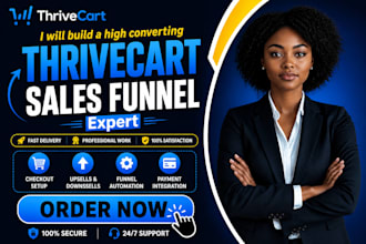 build a high converting thrivecart sales funnel