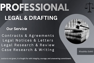 draft legal notices and agreement professionally