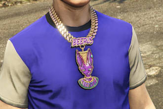 create custom fivem peds, clothing, chains, kuttes, tattoos for gta 5 rp server