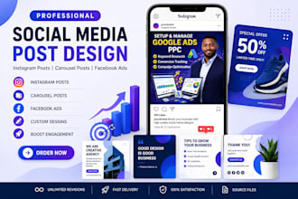 design post carousel post facebook ads  and instagram post