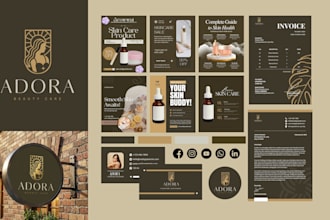 design a complete brand identity, branding kit, brand guidelines, and logo