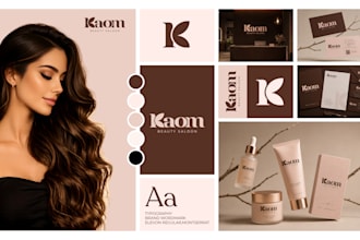 design a complete brand identity, branding kit, brand guidelines, and logo