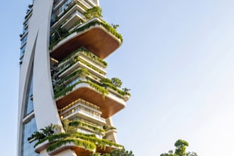 create photorealistic architectural exterior and masterplan visualization