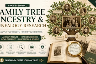 research your family tree , ancestry and genealogy professionally