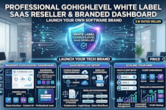 create a white label saas reseller setup with branded gohighlevel dashboard