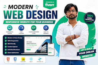 create a modern responsive landing page website