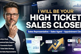 be your saleperson sales representative sales agent high ticket sales closer