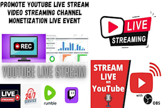promote youtube live stream video streaming channel monetization live event