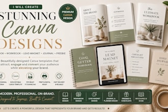 do canva ebook design, canva ebook redesign, canva journal, workbook,lead magnet