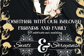 design luxury indian wedding invitation card and e invite