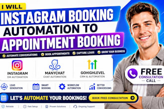 instagram dm automation to appointment booking using manychat and gohighlevel