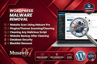 remove wordpress malware and fix hacked website security