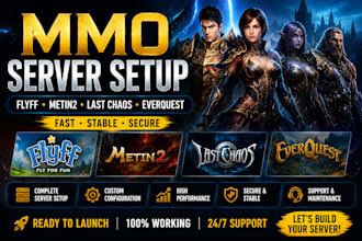 build custom mmo private servers for flyff, metin2, last chaos and everquest