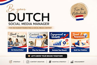 be your dutch social media manager for instagram marketing social media content