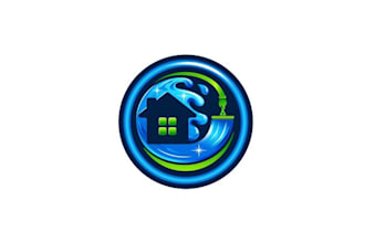 design monogram home house window cleaning logo