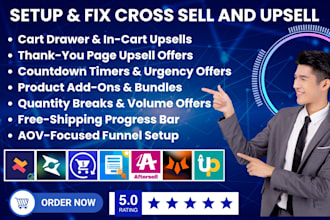 setup shopify cross sell upsell aftersell selleasy easysell essential kaching