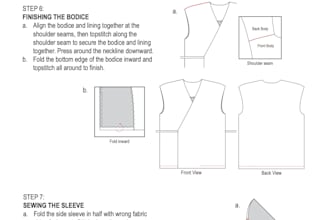 create sewing patterns and illustrated sewing instructions