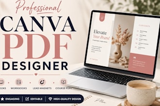 design workbook, ebook, or lead magnet pdf in canva