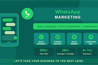 do whatsapp marketing and bulk sending for you