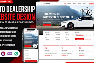 design auto dealership website for car sales SEO inventory booking mobile