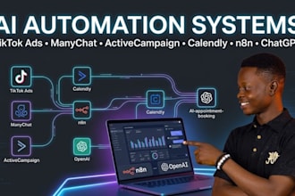 setup tiktok ads manychat activecampaign calendly n8n chatgpt ai automation