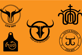 do cattle brand, western,vintage ranch logo design