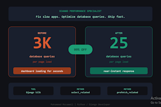 fix your slow django app and optimize database queries for fast performance
