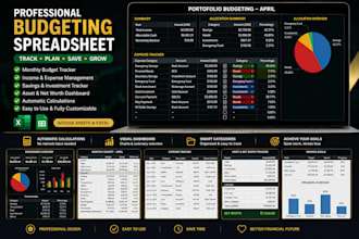create a clean and easy monthly finance tracker
