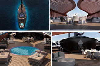 design production ready 3d boats and marine vessels with realistic renders