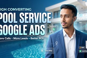 create high converting google ads for pool cleaning companies