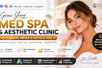 manage social media google ads for med spa aesthetic clinic skincare marketing