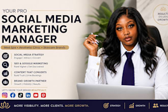 be your social media marketing manager med spa aesthetic clinic skincare product