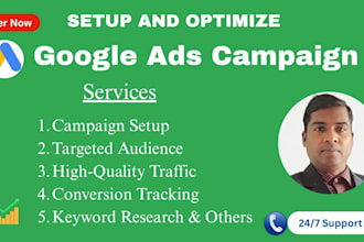set up and manage your google adwords PPC campaigns