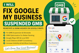 fix google my business suspended, reinstate gmb and gmb ranking