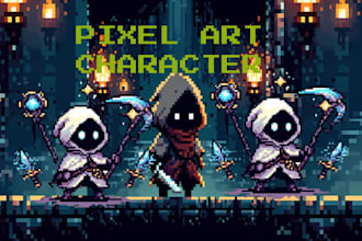 2d pixel art sprite sheet character 8 bit, 16 bit, 32 bit character animation