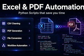 automate your excel, CSV, and PDF workflows with python