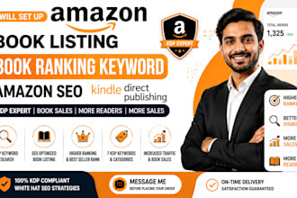set up amazon book listing book ranking keyword amazon SEO KDP expert