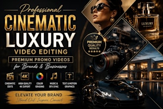 edit cinematic luxury promo videos for brands and businesses