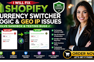 fix shopify currency switcher logic for geo ip coding sandbox testing bugs error